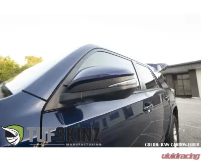 Tufskinz Side Mirror Accent Trim Fits 2009-2020 Toyota 4Runner 2 Piece Kit In Raw Real Carbon Fiber - RUN009-RCF-X