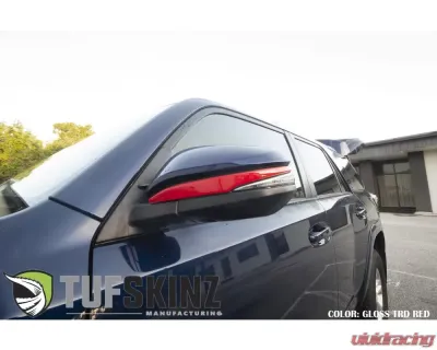 Tufskinz Side Mirror Accent Trim Fits 2009-2020 Toyota 4Runner 2 Piece Kit In Gloss Trd Red - RUN009-RED-G