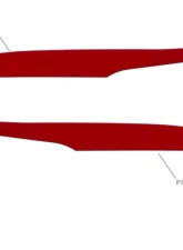 Tufskinz Side Mirror Accent Trim Fits 2009-2020 Toyota 4Runner 2 Piece Kit In Gloss Trd Red                                     - RUN009-RED-G - Image 2