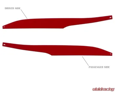 Tufskinz Side Mirror Accent Trim Fits 2009-2020 Toyota 4Runner 2 Piece Kit In Gloss Trd Red - RUN009-RED-G