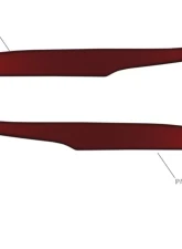 Tufskinz Side Mirror Accent Trim Fits 2009-2020 Toyota 4Runner 2 Piece Kit In Ruby Red (Similar To Barcelona Red)                                     - RUN009-SNR-G - Image 2