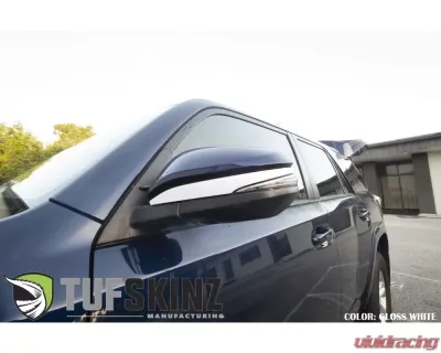 Tufskinz Side Mirror Accent Trim Fits 2009-2020 Toyota 4Runner 2 Piece Kit In Gloss White - RUN009-WHT-G