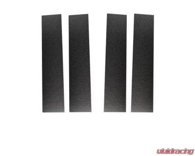 Tufskinz Door Pillar Overlays Fits 2015-2020 Ford F-150 (Super Cab / Super Crew) Without Key Pad 4 Piece Kit In Raw Carbon Fiber - SUP043-FRD-RCF-X