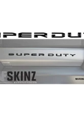 Tufskinz "Super Duty" Glove Box Letter Inserts Fits 2017-2020 Ford Super Duty 10 Piece Kit In Matte Black                                     - SUP052-BLK-M - Image 2