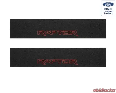 Tufskinz Door Sill Protection Tuf-Liner Series Raptor Logo(Black/Red) Front Doors 2 Piece Kit - SUP057-FRD-TFLMP-154-X