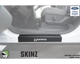 Tufskinz Door Sill Protection Tuf-Liner Series F-150 Logo(White) Front Doors 2 Piece Kit