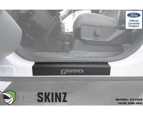 Tufskinz Door Sill Protection Tuf-Liner Series F-150 Logo(Dark Gray) Front Doors 2 Piece Kit