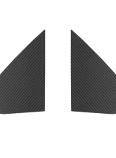 Tufskinz A-Pillar Accent Trim Fits 2019-2020 Chevrolet Silverado HD 2 Piece Kit In Real Carbon Fiber(Raw)                                     - SVD006-RCF-X - Image 2