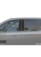 Tufskinz B-Pillar Accent Trim Fits 2019-2020 Chevrolet Silverado HD 4 Piece Kit In Real Carbon Fiber(Domed)                                     - SVD007-DCF-G - Image 3
