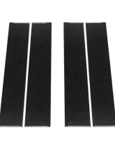 Tufskinz B-Pillar Accent Trim Fits 2019-2020 Chevrolet Silverado HD 4 Piece Kit In Real Carbon Fiber(Domed)                                     - SVD007-DCF-G - Image 2