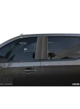 Tufskinz B-Pillar Accent Trim Fits 2019-2020 Chevrolet Silverado HD 4 Piece Kit In Real Carbon Fiber(Raw)                                     - SVD007-RCF-X - Image 2