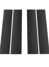 Tufskinz B-Pillar Accent Trim Fits 2019-2020 Chevrolet Silverado HD 4 Piece Kit In Real Carbon Fiber(Raw)                                     - SVD007-RCF-X - Image 2