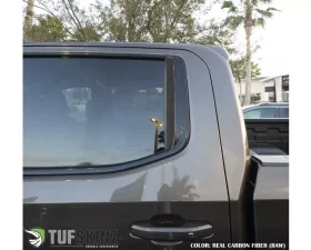 Tufskinz C-Pillar Accent Kit Fits 2019-2020 Chevrolet Silverado HD (Crew Cab) 2 Piece Kit In Real Carbon Fiber(Raw)