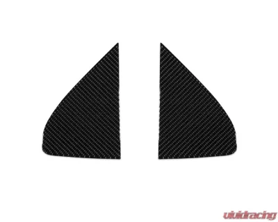 Tufskinz A-Pillar Accent Trim Fits 2019-2020 Chevrolet Silverado 2 Piece Kit In Real Carbon Fiber(Domed) - SVD009-DCF-G