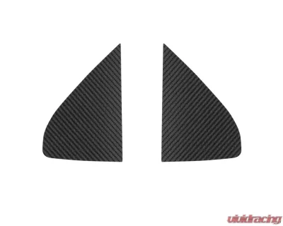 Tufskinz A-Pillar Accent Trim Fits 2019-2020 Chevrolet Silverado 2 Piece Kit In Real Carbon Fiber(Raw) - SVD009-RCF-X