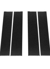 Tufskinz B-Pillar Accent Trim Fits 2019-2020 Chevrolet Silverado 4 Piece Kit In Real Carbon Fiber(Raw)                                     - SVD010-RCF-X - Image 2