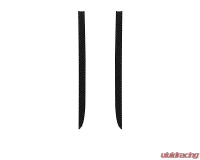 Tufskinz C-Pillar Accent Trim Fits 2019-2020 Chevrolet Silverado (Crew Cab) 2 Piece Kit In Real Carbon Fiber(Domed) - SVD011-DCF-G