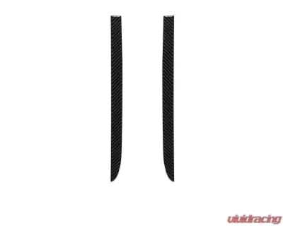 Tufskinz C-Pillar Accent Trim Fits 2019-2020 Chevrolet Silverado (D-Cab) 2 Piece Kit In Real Carbon Fiber(Domed) - SVD012-DCF-G