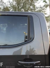 Tufskinz C-Pillar Accent Trim Fits 2019-2020 Chevrolet Silverado (Crew Cab High Country + Ltz) 2 Piece Kit In Real Carbon Fiber(Raw)                                     - SVD013-RCF-X - Image 2