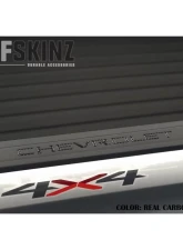 Tufskinz "Chevrolet" Bed Rail Letter Inserts(Pair) Fits 2019-2020 Chevrolet Silverado 14 Piece Kit In Real Carbon Fiber(Domed)                                     - SVD016-DCF-G - Image 2