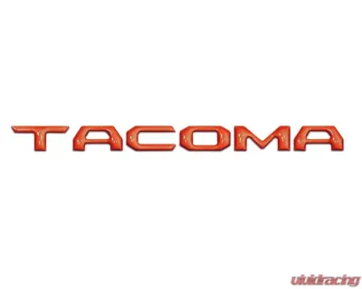 Tufskinz "Tacoma" Glove Box Letter Inserts Fits 2016-2020 Toyota Tacoma 6 Piece Kit In Inferno Orange - TAC017-FNO-G