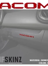 Tufskinz "Tacoma" Glove Box Letter Inserts Fits 2016-2020 Toyota Tacoma 6 Piece Kit In Gloss Trd Red                                     - TAC017-RED-G - Image 2
