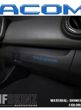 Tufskinz "Tacoma" Glove Box Letter Inserts Fits 2016-2020 Toyota Tacoma 6 Piece Kit In Voodoo Blue                                     - TAC017-VODB-G - Image 2