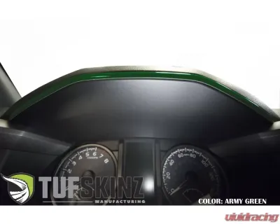 Tufskinz Dashboard Accent Trim Fits 2016-2020 Toyota Tacoma 1 Piece Kit In Army Green - TAC018-TAG-G