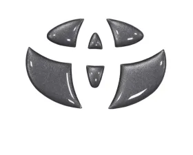 Tufskinz Emblem Inserts For Steering Wheel Fits 2009-2020 Toyota 4Runner 6 Piece Kit In Charcoal Silver