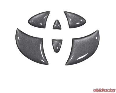 Tufskinz Emblem Inserts For Steering Wheel Fits 2009-2020 Toyota 4Runner 6 Piece Kit In Charcoal Silver - TAC032-RUN-CLG-G