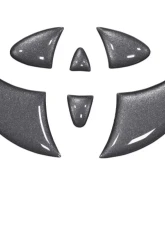 Tufskinz Emblem Inserts For Steering Wheel Fits 2009-2020 Toyota 4Runner 6 Piece Kit In Charcoal Silver                                     - TAC032-RUN-CLG-G - Image 2