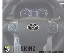 Tufskinz Emblem Inserts For Steering Wheel Fits 2009-2020 Toyota 4Runner 6 Piece Kit In Domed Carbon Fiber
