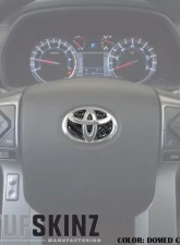 Tufskinz Emblem Inserts For Steering Wheel Fits 2009-2020 Toyota 4Runner 6 Piece Kit In Domed Carbon Fiber                                     - TAC032-RUN-DCF-G - Image 3