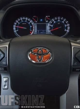 Tufskinz Emblem Inserts For Steering Wheel Fits 2009-2020 Toyota 4Runner 6 Piece Kit In Inferno                                     - TAC032-RUN-FNO-G - Image 2