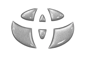 Tufskinz Emblem Inserts For Steering Wheel Fits 2009-2020 Toyota 4Runner 6 Piece Kit In Turbo Silver