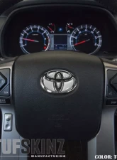 Tufskinz Emblem Inserts For Steering Wheel Fits 2009-2020 Toyota 4Runner 6 Piece Kit In Turbo Silver                                     - TAC032-RUN-GTO-G - Image 2