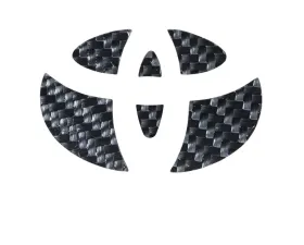 Tufskinz Emblem Inserts For Steering Wheel Fits 2009-2020 Toyota 4Runner 6 Piece Kit In Raw Carbon Fiber