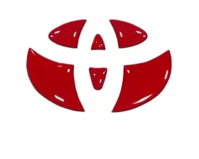 Tufskinz Emblem Inserts For Steering Wheel Fits 2009-2020 Toyota 4Runner 6 Piece Kit In Gloss Trd Red