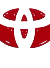 Tufskinz Emblem Inserts For Steering Wheel Fits 2009-2020 Toyota 4Runner 6 Piece Kit In Gloss Trd Red                                     - TAC032-RUN-RED-G - Image 2