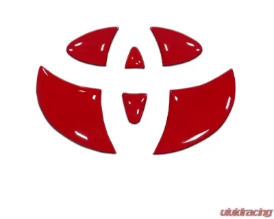 Tufskinz Emblem Inserts For Steering Wheel Fits 2009-2020 Toyota 4Runner 6 Piece Kit In Gloss Trd Red - TAC032-RUN-RED-G
