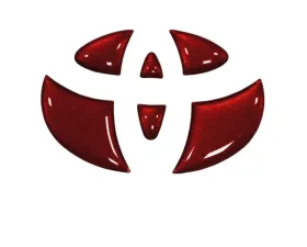 Tufskinz Emblem Inserts For Steering Wheel Fits 2009-2020 Toyota 4Runner 6 Piece Kit In Ruby Red(Similar To Barcelona Red)