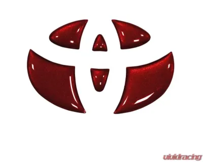 Tufskinz Emblem Inserts For Steering Wheel Fits 2009-2020 Toyota 4Runner 6 Piece Kit In Ruby Red(Similar To Barcelona Red) - TAC032-RUN-SNR-G