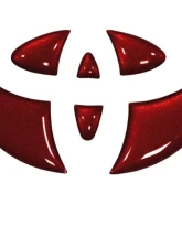 Tufskinz Emblem Inserts For Steering Wheel Fits 2009-2020 Toyota 4Runner 6 Piece Kit In Ruby Red(Similar To Barcelona Red)                                     - TAC032-RUN-SNR-G - Image 2