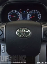 Tufskinz Emblem Inserts For Steering Wheel Fits 2009-2020 Toyota 4Runner 6 Piece Kit In Army Green                                     - TAC032-RUN-TAG-G - Image 2