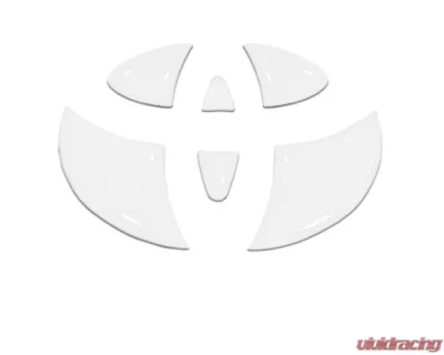 Tufskinz Emblem Inserts For Steering Wheel Fits 2009-2020 Toyota 4Runner 6 Piece Kit In Gloss White - TAC032-RUN-WHT-G