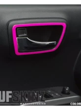 Tufskinz Access Cab Door Handle Surround Accent Trim Fits 2016-2020 Toyota Tacoma 4 Piece Kit In Hot Pink                                     - TAC044-HPK-G - Image 2