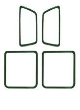 Tufskinz Access Cab Door Handle Surround Accent Trim Fits 2016-2020 Toyota Tacoma 4 Piece Kit In Army Green                                     - TAC044-TAG-G - Image 2