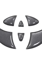 Tufskinz Emblem Inserts For Steering Wheel Fits 2005-2015 Toyota Tacoma 6 Piece Kit In Charcoal Silver                                     - TAC048-CLG-G - Image 2