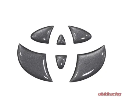 Tufskinz Emblem Inserts For Steering Wheel Fits 2005-2015 Toyota Tacoma 6 Piece Kit In Charcoal Silver - TAC048-CLG-G