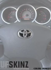 Tufskinz Emblem Inserts For Steering Wheel Fits 2005-2015 Toyota Tacoma 6 Piece Kit In Domed Carbon Fiber                                     - TAC048-DCF-G - Image 3